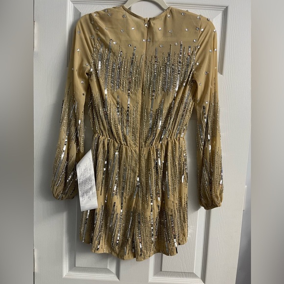 🩵NWT MAC DUGGAL  NUDE ROMPER, SIZE 0 - Picture 5 of 10